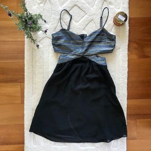BCBG cutout strapless dress